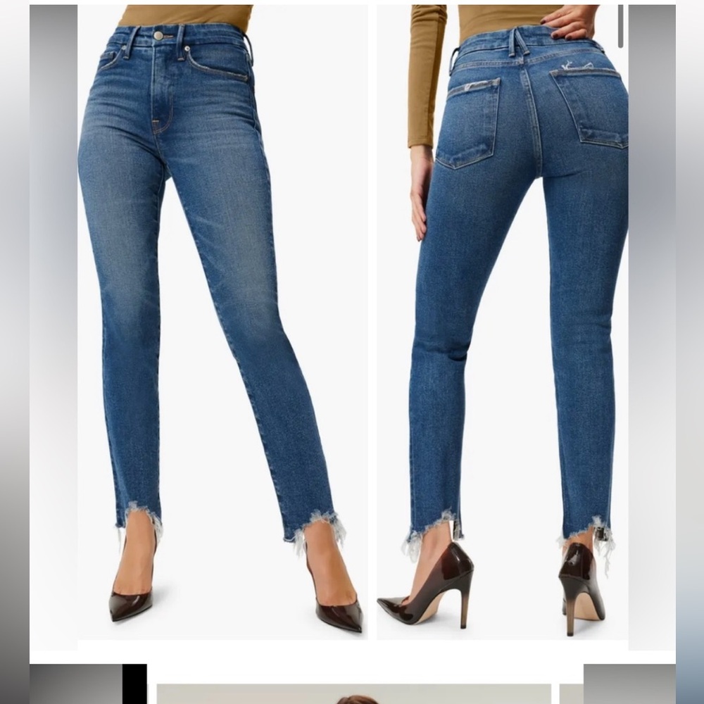 Distressed good American- good leg